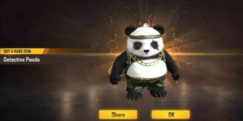 Detective Panda là pet free fire tốt nhất sở hữu kỹ năng "Health Boost"