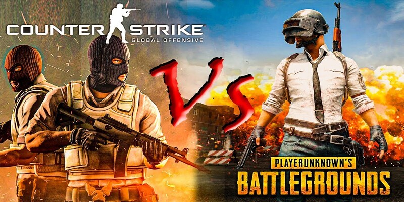 Lối chơi giữa hai trò chơi CSGO vs PUBG